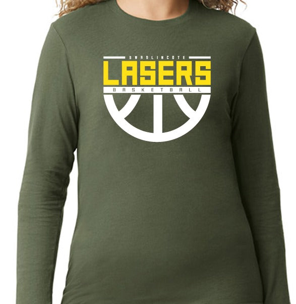 Swadlincote Lasers. Adult Long Sleeve T-Shirt